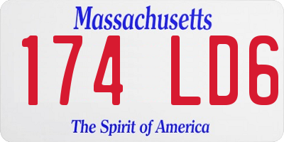 MA license plate 174LD6
