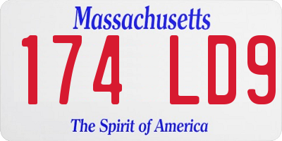MA license plate 174LD9