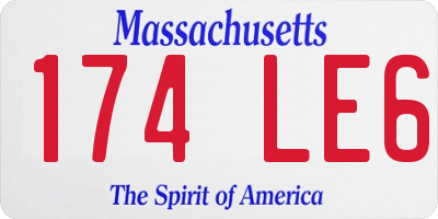 MA license plate 174LE6