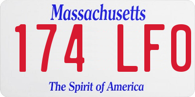 MA license plate 174LF0