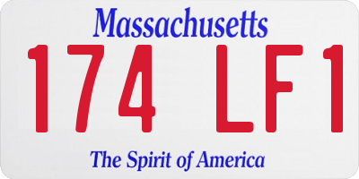 MA license plate 174LF1