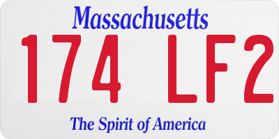 MA license plate 174LF2