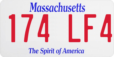 MA license plate 174LF4