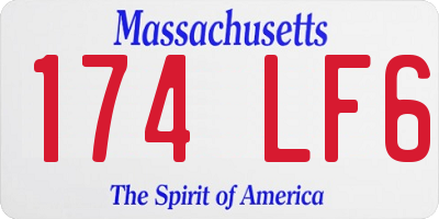 MA license plate 174LF6
