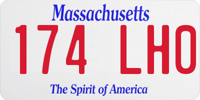 MA license plate 174LH0
