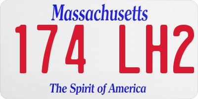 MA license plate 174LH2