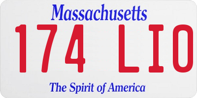 MA license plate 174LI0