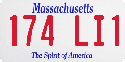 MA license plate 174LI1