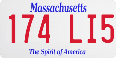 MA license plate 174LI5
