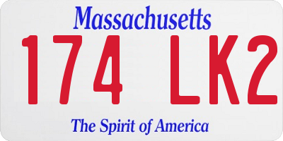 MA license plate 174LK2