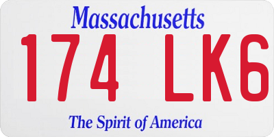 MA license plate 174LK6