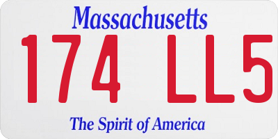 MA license plate 174LL5