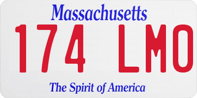 MA license plate 174LM0