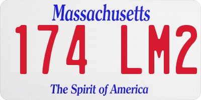 MA license plate 174LM2