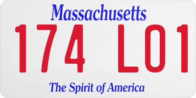 MA license plate 174LO1