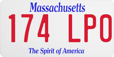 MA license plate 174LP0