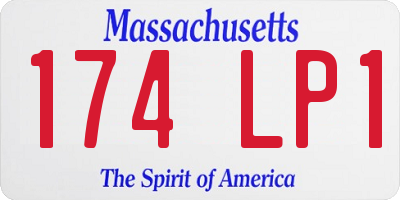 MA license plate 174LP1