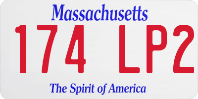 MA license plate 174LP2
