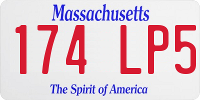 MA license plate 174LP5