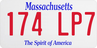 MA license plate 174LP7