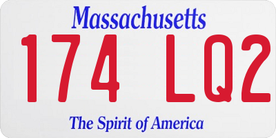 MA license plate 174LQ2