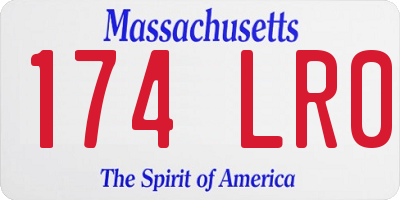 MA license plate 174LR0