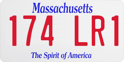 MA license plate 174LR1
