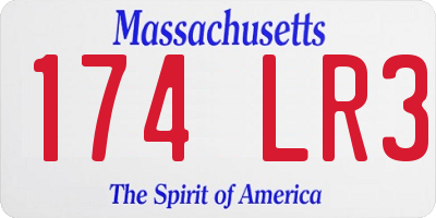MA license plate 174LR3