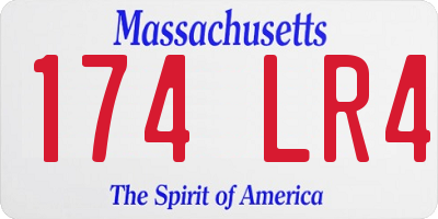 MA license plate 174LR4