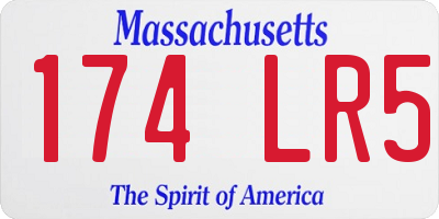MA license plate 174LR5