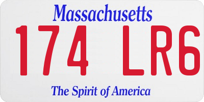 MA license plate 174LR6