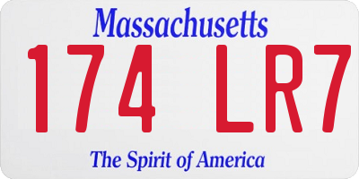 MA license plate 174LR7