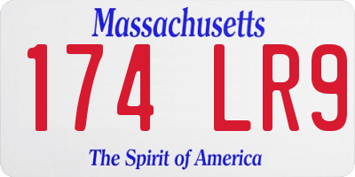 MA license plate 174LR9