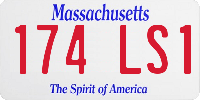 MA license plate 174LS1