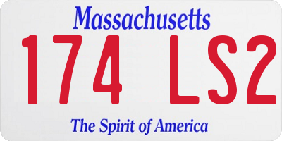 MA license plate 174LS2