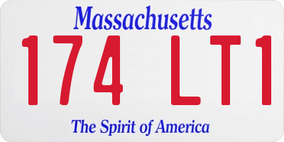 MA license plate 174LT1