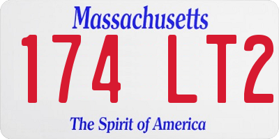 MA license plate 174LT2