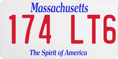MA license plate 174LT6