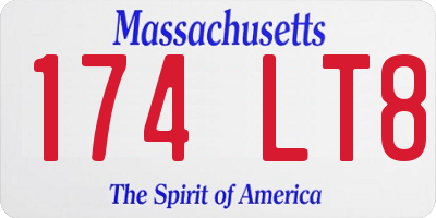 MA license plate 174LT8