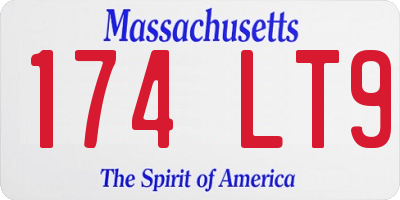 MA license plate 174LT9