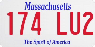 MA license plate 174LU2