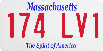 MA license plate 174LV1