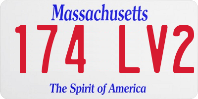 MA license plate 174LV2