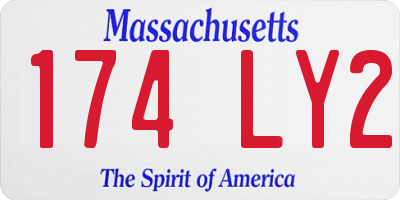 MA license plate 174LY2