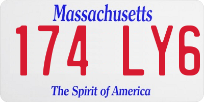 MA license plate 174LY6