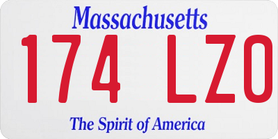 MA license plate 174LZ0