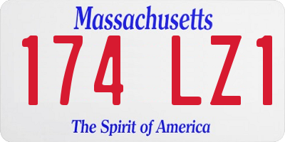 MA license plate 174LZ1