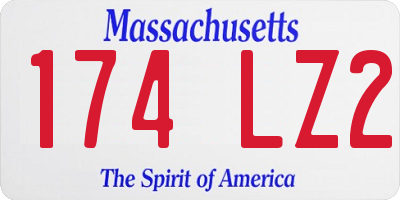 MA license plate 174LZ2