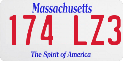 MA license plate 174LZ3