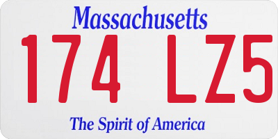 MA license plate 174LZ5
